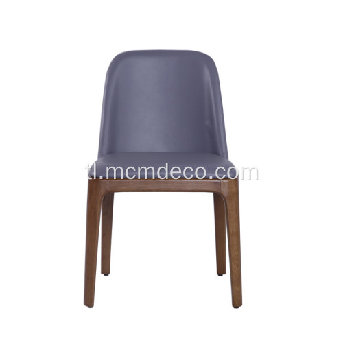 Modernong Balat na Grace Armless Dining Chair